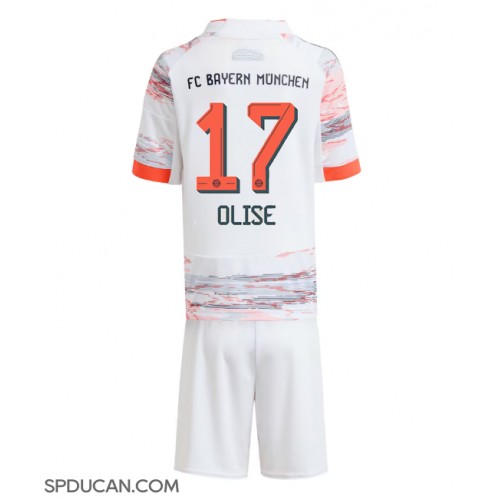 Dječji Nogometni Dres Bayern Munich Michael Olise #17 Gostujuci 2025-26 Kratak Rukav (+ Kratke hlače)